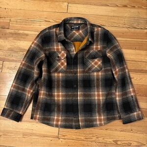 Men's LRG Dakine Shacket Flannel Shirt Jacket Fleece-lined